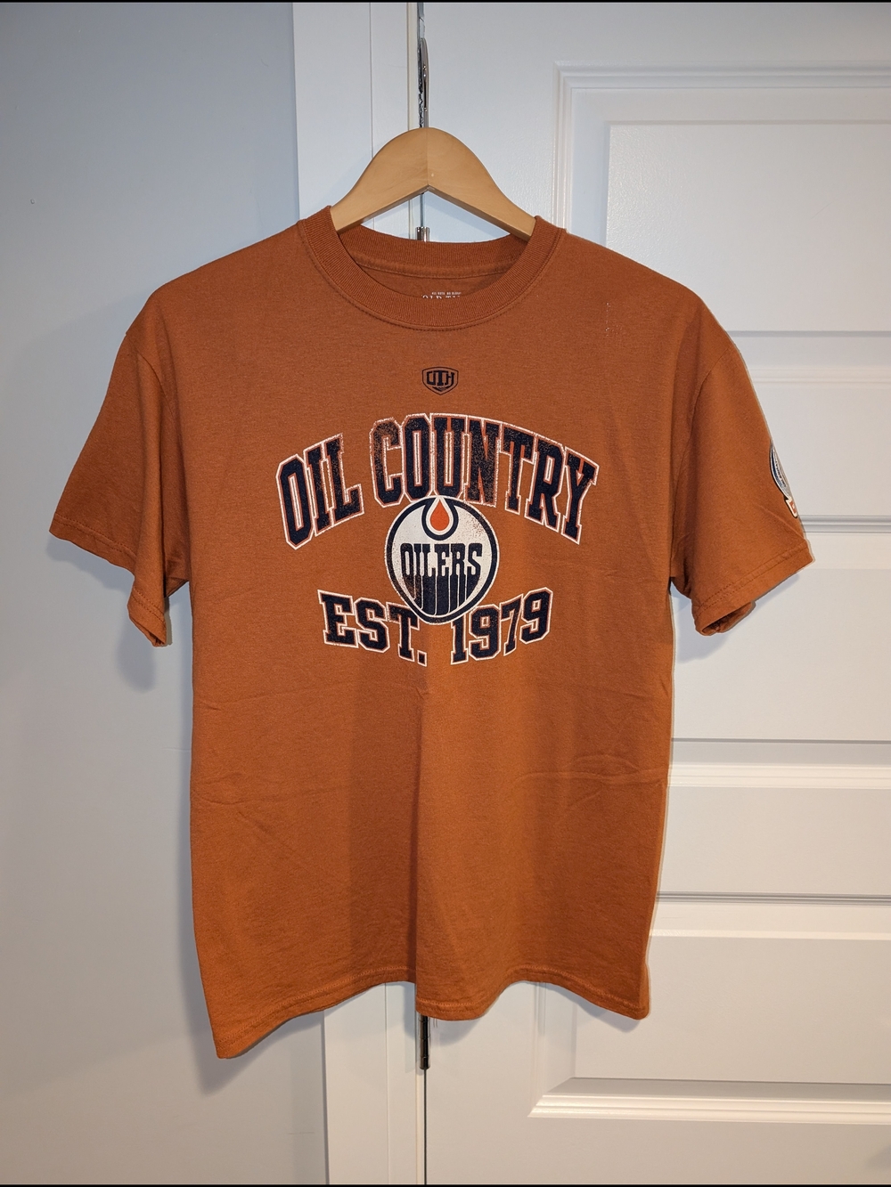 Edmonton Oilers 'Oil Country' Est. 1979 Short-Sleeve T-Shirt - Rust - NHL Hockey